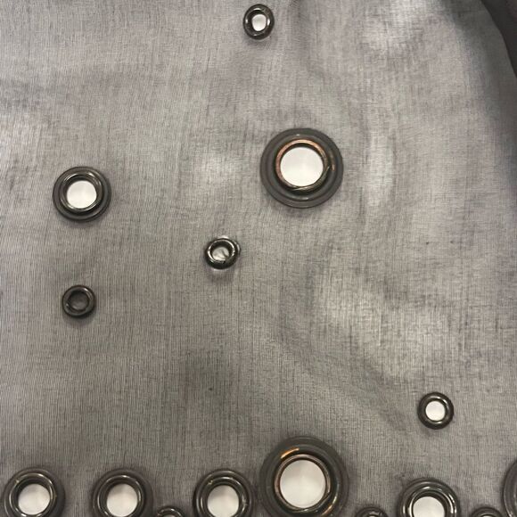 Damaged/Store Return Prada Brown Embellished Chiffon Scarf - Picture 7 of 8